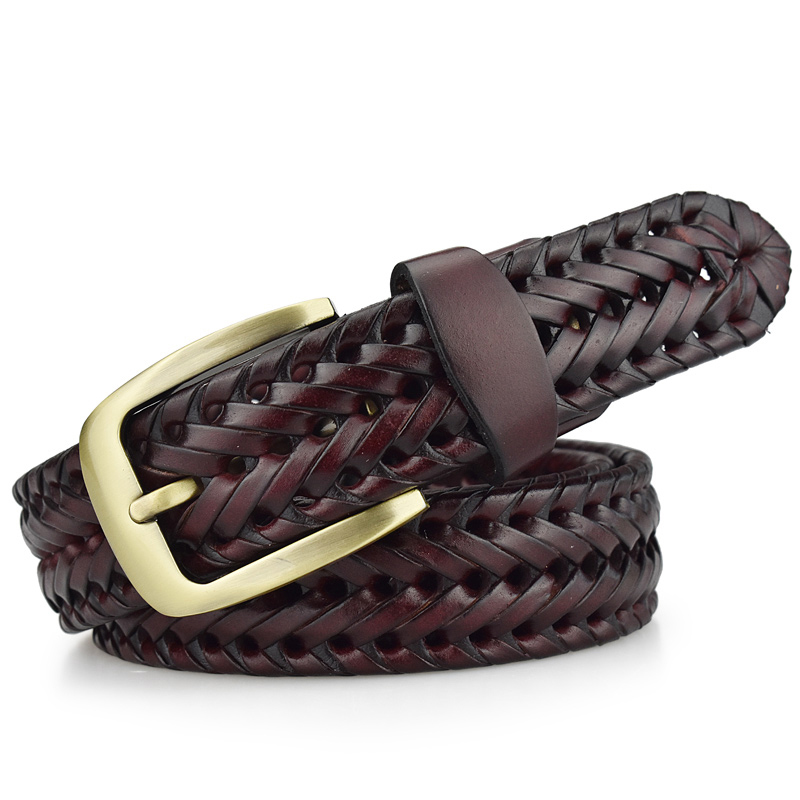 Genuine Leather Men's Pin Buckle Split Leather Belt Classic Fashion Belt for men