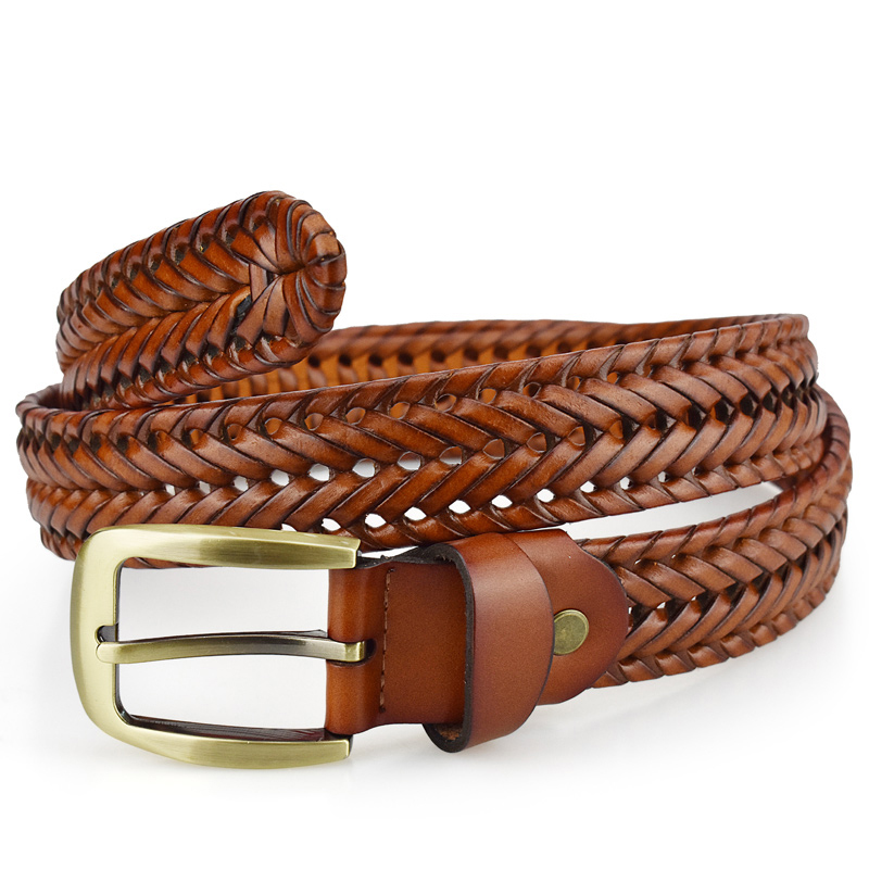 Genuine Leather Men's Pin Buckle Split Leather Belt Classic Fashion Belt for men