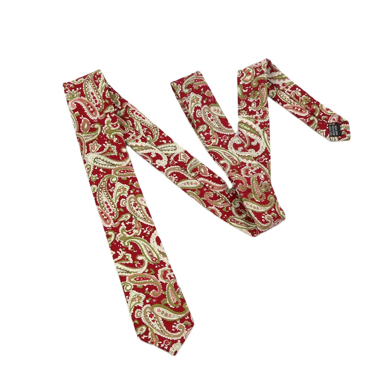 Hamocigia   Handmade 100% Cotton Paisley Floral Ties For Men