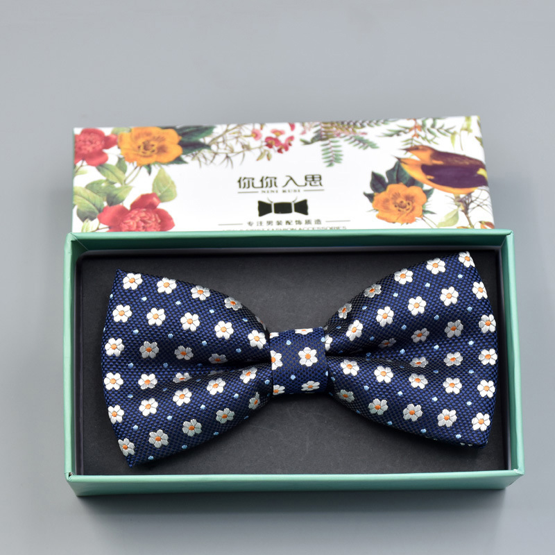 Hot Sale Gentlemen Accessory Men's Bow Tie Formal Wedding Gift Box Set Western Double-layer Groom Bow Ties
