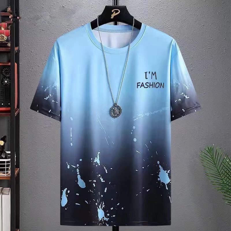 New Leisure Short-sleeved Sports Wear Suit Men's Summer Thin T-shirt&Shorts Two Piece Set