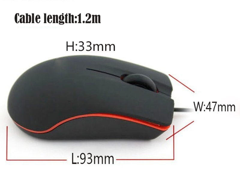 Cheap Home Office Wired Mouse Frosted Surface Optical USB Computer Accessories For PC Laptop