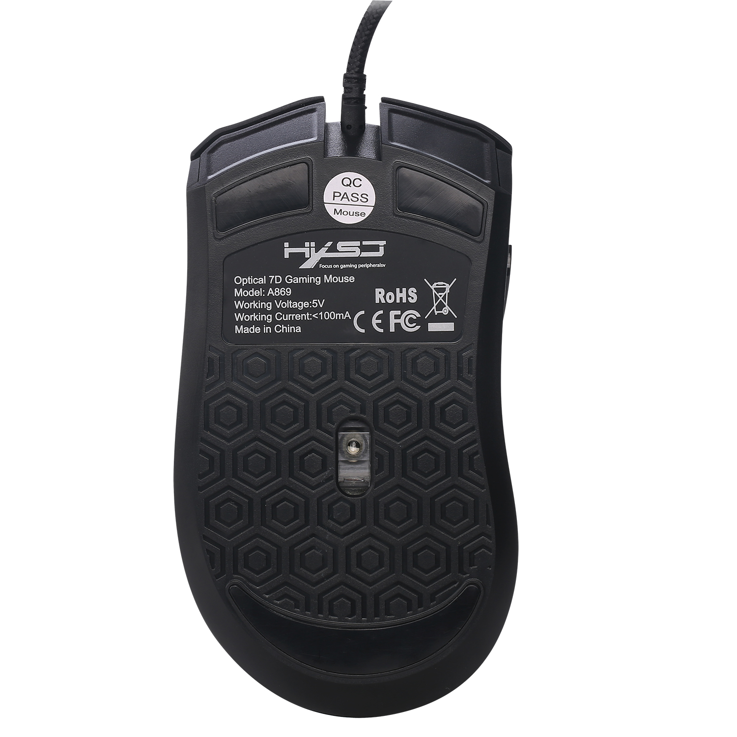 HXSJ A869 Latest Computer Accessories Wired USB Black Led  Gaming Mouse