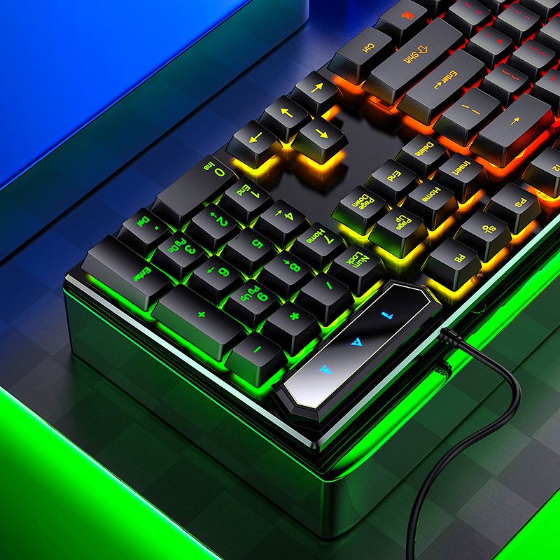 V4 cheap Colorful Rainbow Backlight Ergonomic Usb Wire Tablet Pc Computer Waterproof Rgb Mechanical Feel Gaming Keyboard