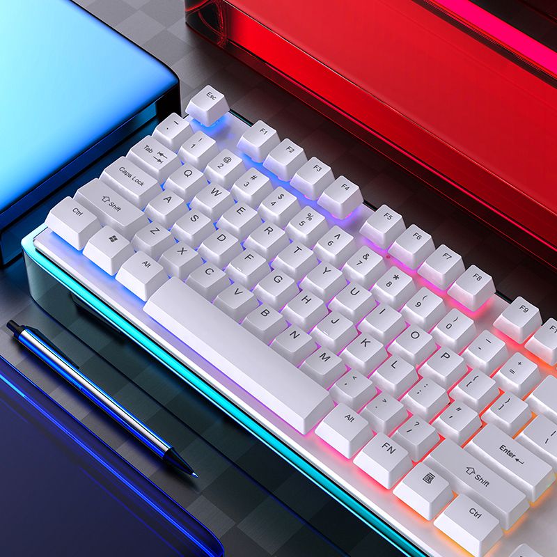 V4 cheap Colorful Rainbow Backlight Ergonomic Usb Wire Tablet Pc Computer Waterproof Rgb Mechanical Feel Gaming Keyboard