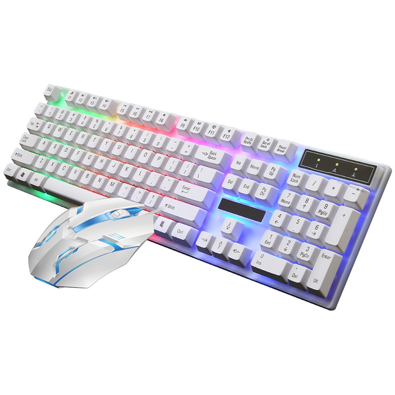 Original  200 different types keyboard g21b LED light Gaming keyboard and Mouse Combos English package