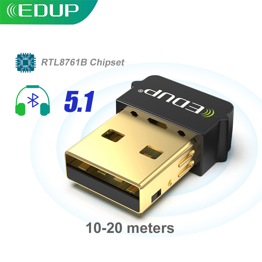 EDUP RTL8761B Universal Wireless BLE BT adapt Dongle Receiver USB Bluetooth 5.1 Adapter