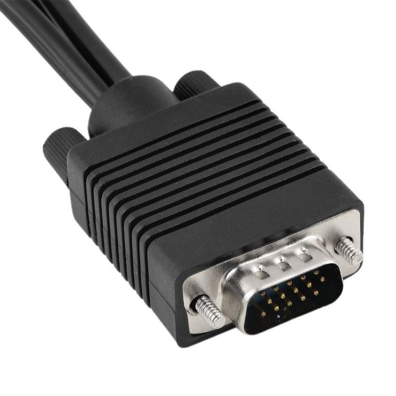 VGA Male to S-Video 3 RCA Female VGA to S Video 3 RCA Converter AV TV Out Cable Adapter for TV PC Computer Video AV Proj