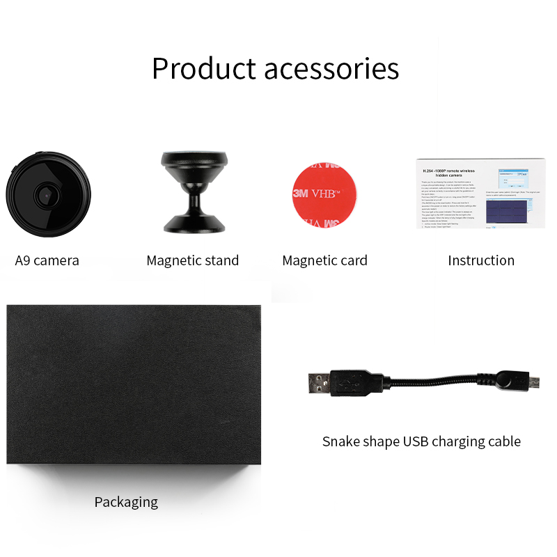 2020 Wifi Mini Camera A9 1080P Home Security P2P Camera Small Wireless Surveillance Camera Mini Camcorder