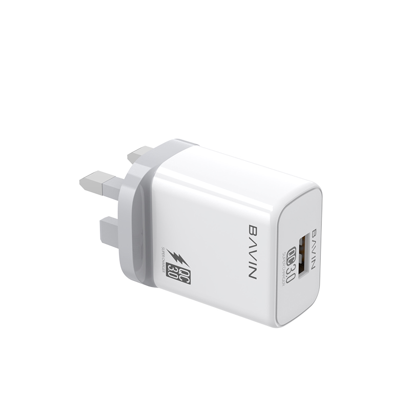 BAVIN PC826E UK Plug Fast Charging QC 3.0 Usb Cable Type c Cable Adaptive Wall Chargers for Cell Mobile Phone accessorie