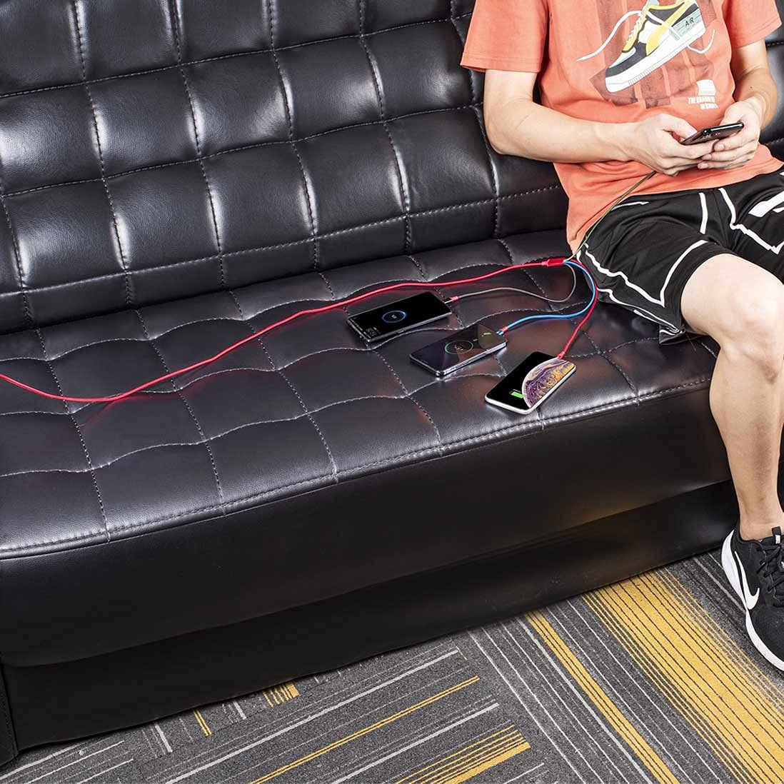  Nylon Braided  Micro USB Type C Lighting 3 4 in 1 3A  Multi Phone Charger Fast Charging USB Data Cable