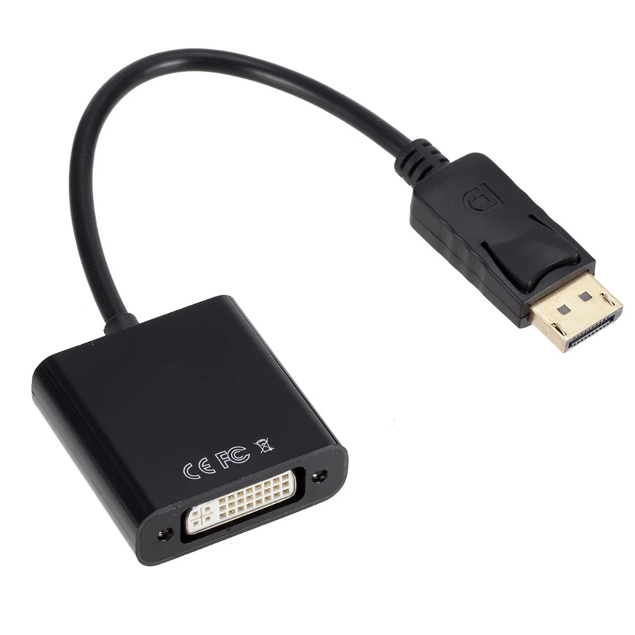 DP to DVI Adapter Cable 1080P DisplayPort Male to VGA Female Converter For Projector DTV TV HDVD Laptop