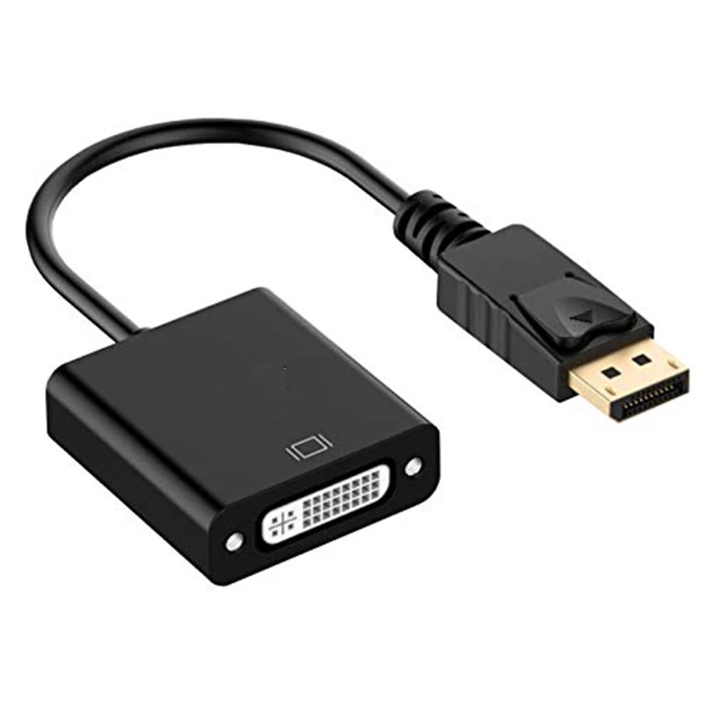DP to DVI Adapter Cable 1080P DisplayPort Male to VGA Female Converter For Projector DTV TV HDVD Laptop