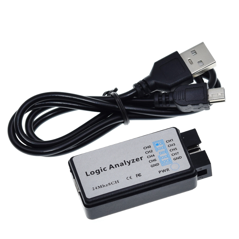 TZT USB 24M 8CH Logic Analyzer 24M 8 Channels with Buffer Support 1.1.16 Computer Components
