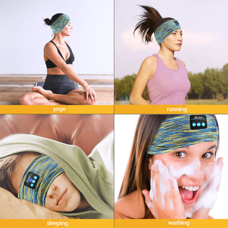Sleeping Headsets Earbuds Diadema Wireless Sport Headband Sleep Headphones LED Bluetooth Mobile Headset for Workout Runn