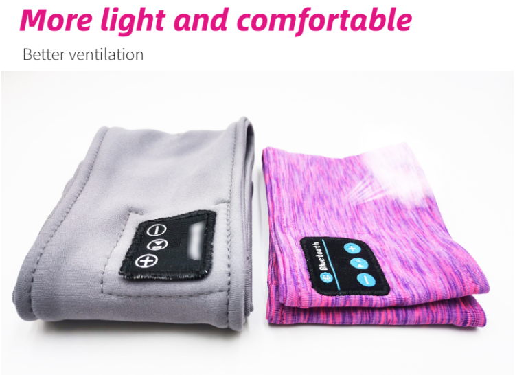 Sleeping Headsets Earbuds Diadema Wireless Sport Headband Sleep Headphones LED Bluetooth Mobile Headset for Workout Runn