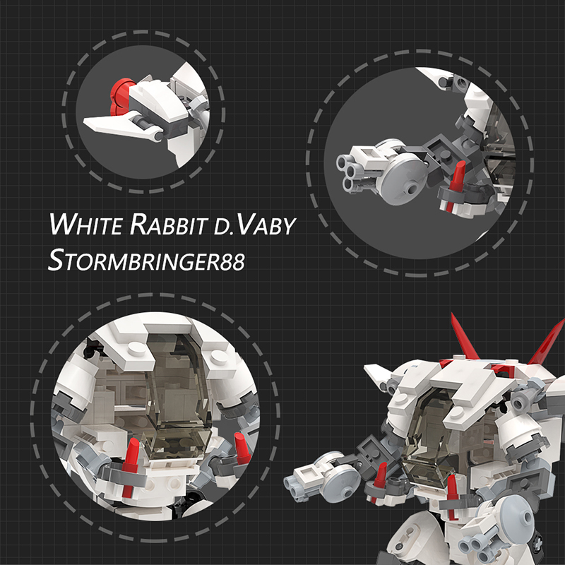 Buildmoc Set Building Blocks Video Game Overwatch White Rabbit D.VA Bricks LEGOing Toy for Child Kids Children Girls