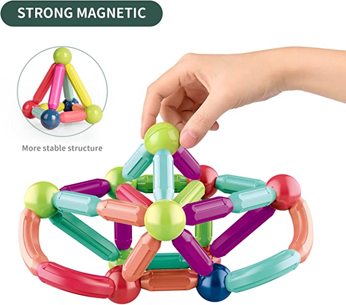 Kids Magnetic Toys, Magnet Balls Magnetic Building Set Toy, Magnetic Balls and Sticks