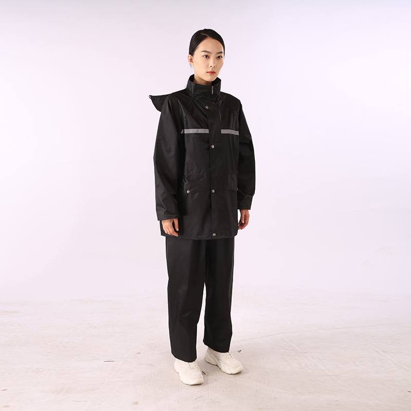 Waterproof Breathable raincoat Safety reflective strip Durable rain gear Jacket trousers