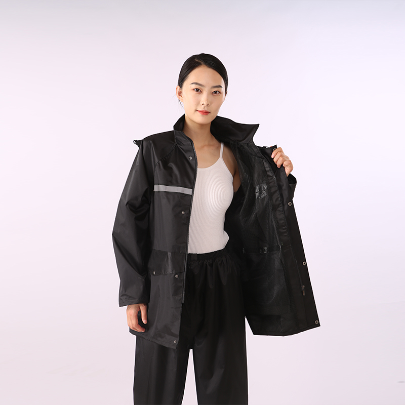 Waterproof Breathable raincoat Safety reflective strip Durable rain gear Jacket trousers