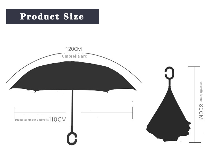  C handle windproof reverse inverted umbrella rain gear