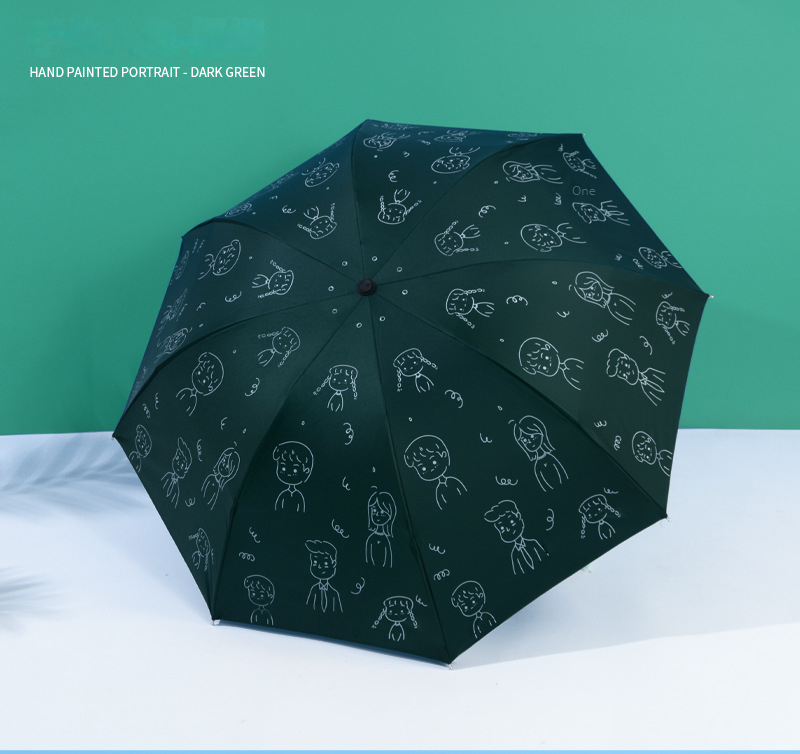 4 Colors Small Pocket Folding Pencil Umbrella Ultra-thin Light Mini Umbrella Rain Women Umbrella for Men Sun Rain Gear