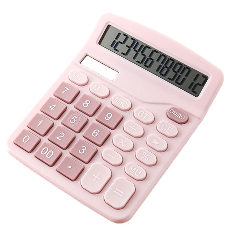 Office Special Cheap Dual Power Solar Calculator Student Large Electronic Scientific 12 Digit Double Powered  Dual Calcu