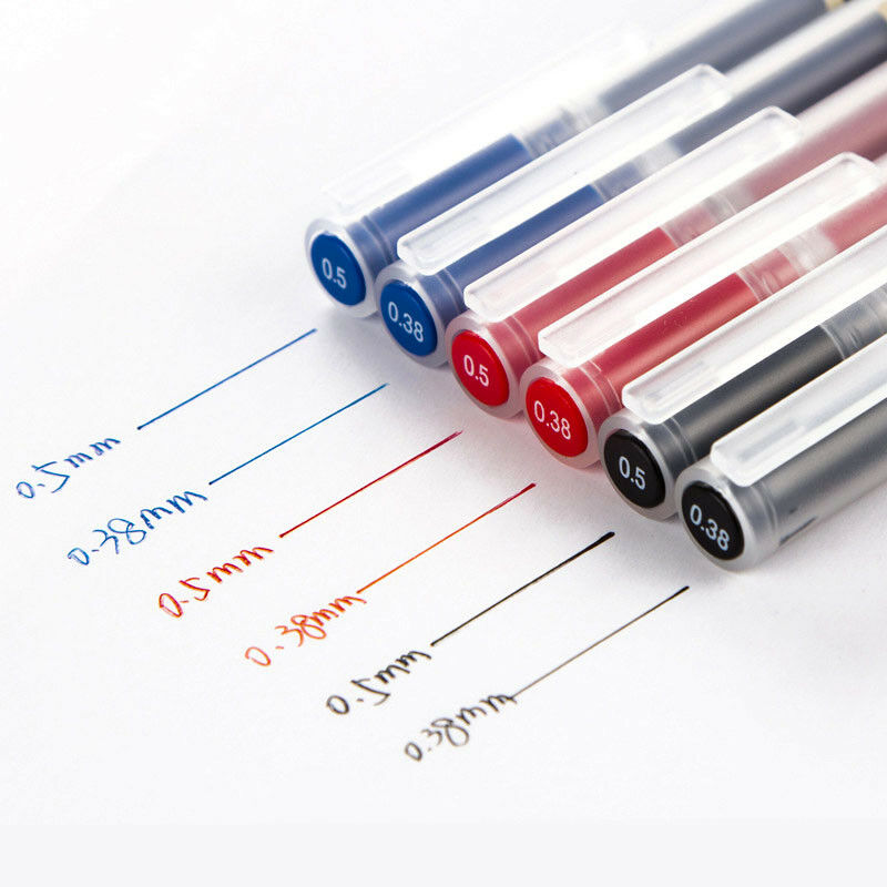  10pcs MUJIs Gel Ink Ball Point Pen Japan Black/Blue/Red 0.38/0.5mm School Office Ballpoint School Supply Gel P