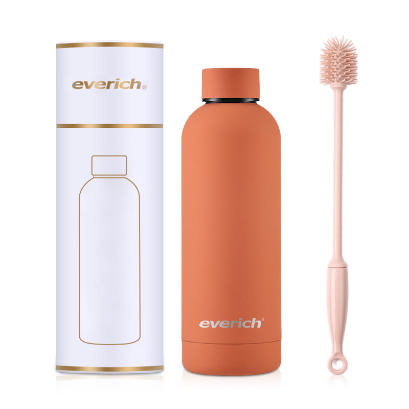   500ml Vacuum Insulation 18/8 Double Wall Stainless Steel Flask Sports Thermo Matte Water Bottle With No Leak