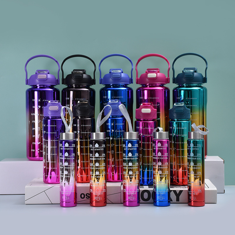 GC 2L motivational water bottle botella de agua motivacional colour changing cups termos de agua gym water bottles