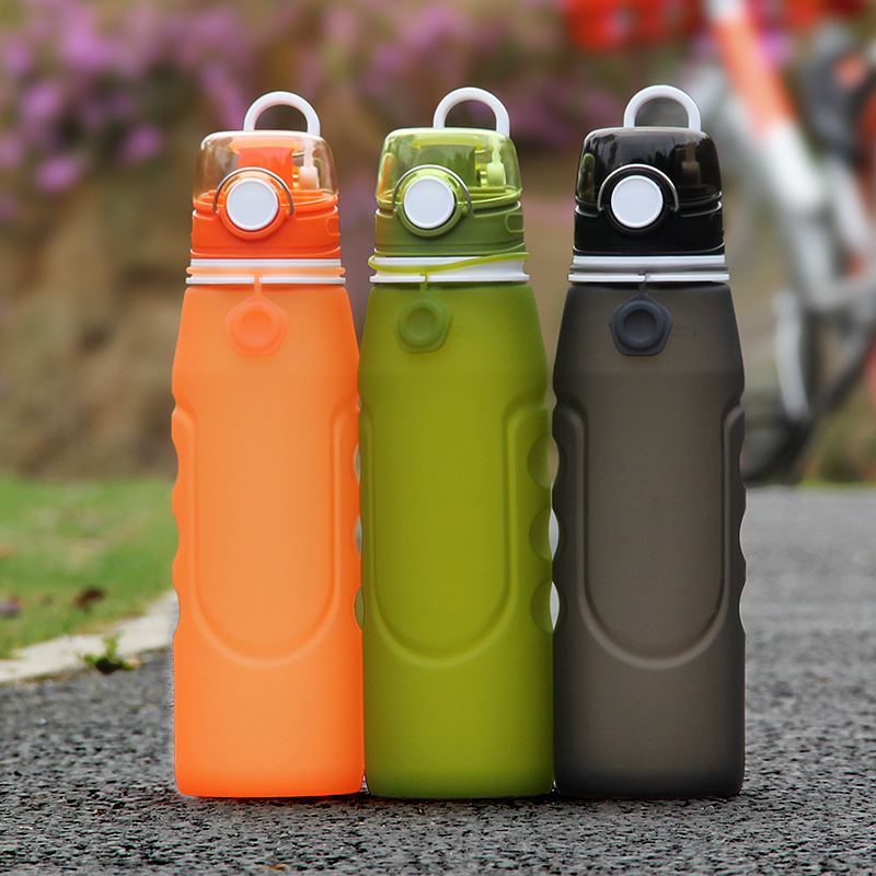 Foldable Silicone Sports Drink Water Bottle   Designed Grm Botella De Agua Collapsible Water Bottle