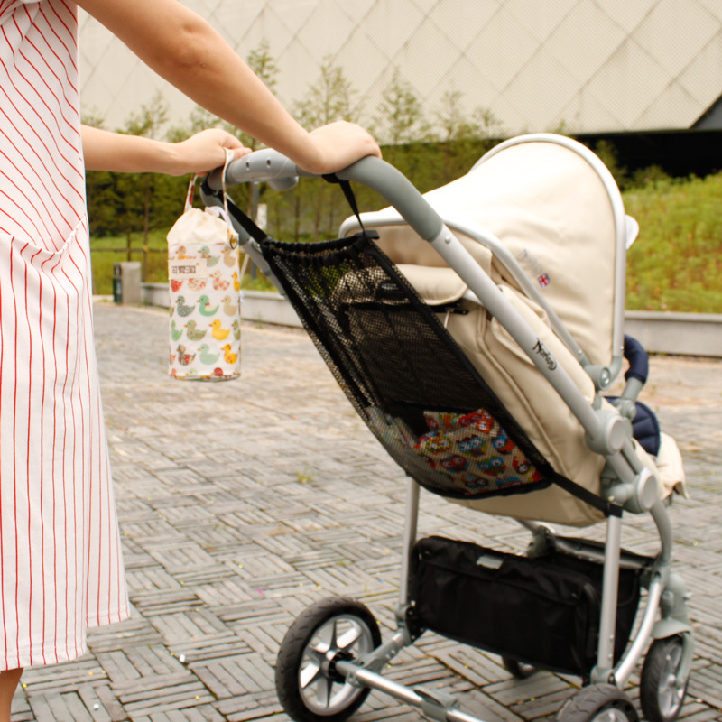 Universal Portable Waterproof Hanging Baby diaper bag with Cup bottle holder Large Capacity Baby Stroller Organizer Bag