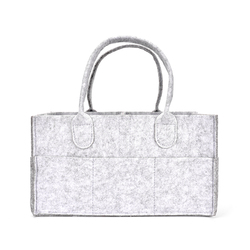  Soft Large Portable Detachable Gray Felt Baby Diaper Caddy Bag