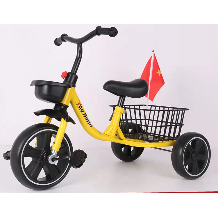 Cheap price baby kid children 2 in 1 3 wheel cartoon bike tricycle quality trikes for 3 years stroller with pedal