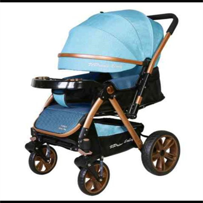   baby stroller one hand fold system oxford material pram stroller