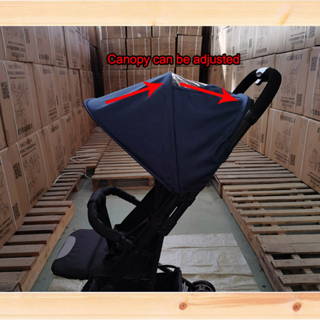 Wisesonle Folding Infant Stroller with Adjustable Backrest & Canopy & Footrest Black