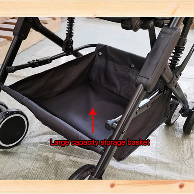 Wisesonle Folding Infant Stroller with Adjustable Backrest & Canopy & Footrest Black