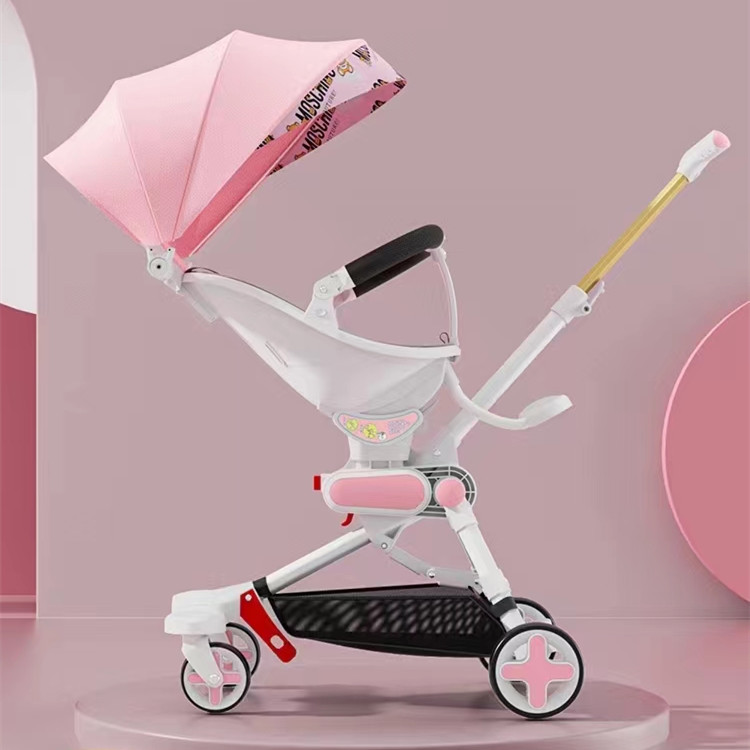 Lightweight Luxury Baby Stroller 3 in 1 Portable High Landscape tow-way Stroller  Travel Pram