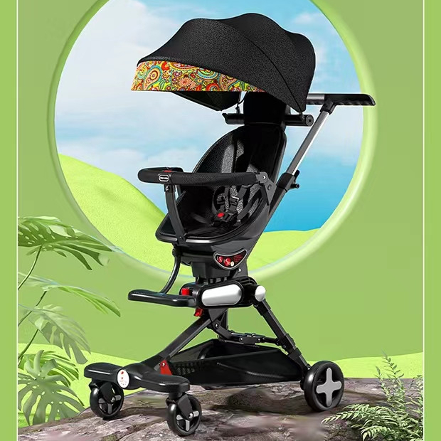 Lightweight Luxury Baby Stroller 3 in 1 Portable High Landscape tow-way Stroller  Travel Pram