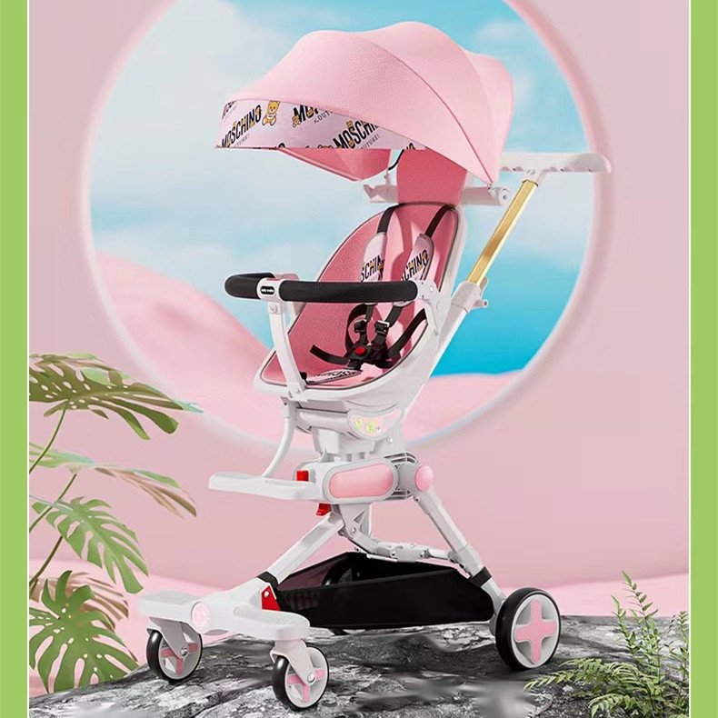 Lightweight Luxury Baby Stroller 3 in 1 Portable High Landscape tow-way Stroller  Travel Pram