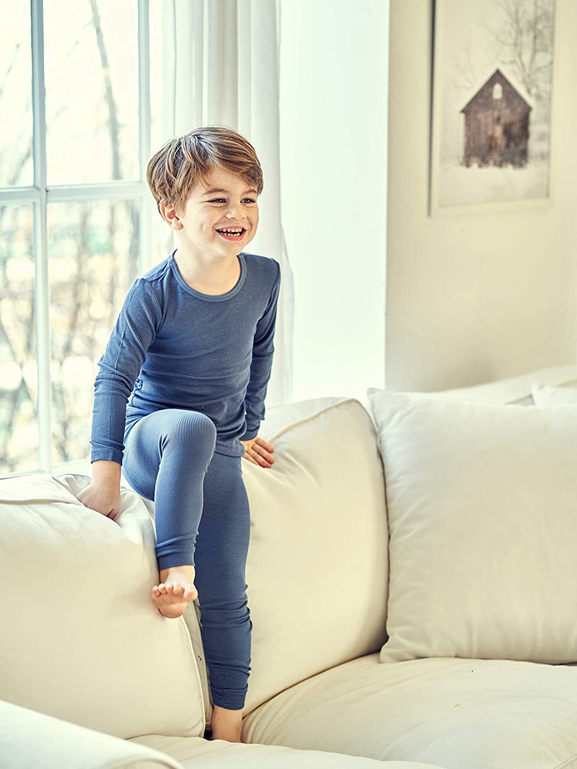 V-TREE Baby Underwears Boys sleepwear Girls Pajama Set Kids clothing Toddler Snug fit Ribbed Sleepwear pjs for Daily Lif