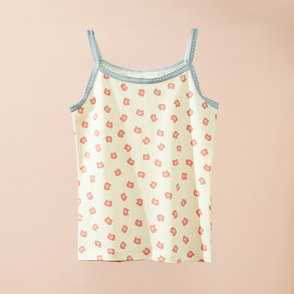 High Quality Girls' Lace Halter Top Underwear New Design with Lovely Floral Pattern