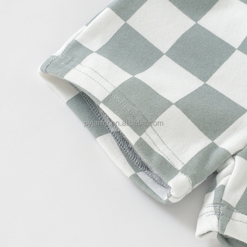 Cotton Baby Shorts Plaid French Terry Fabric, Comfortable Short Pants for Infants