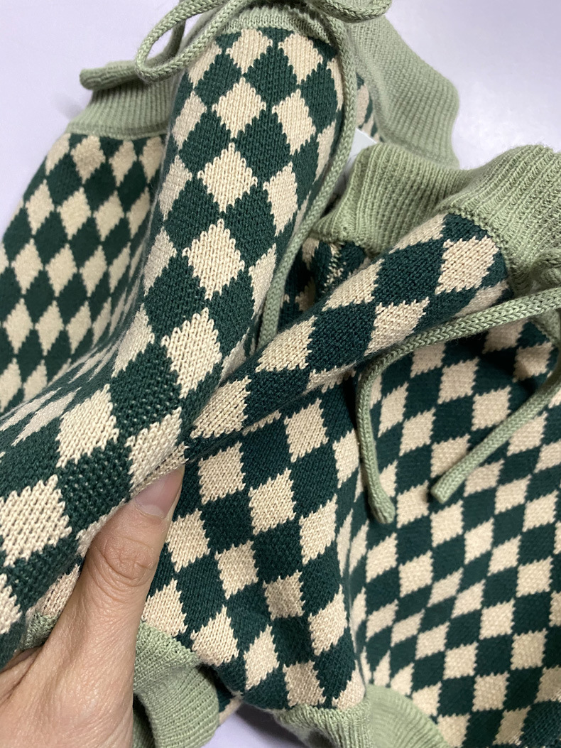   Baby Girls knit shorts baby girl cute tail shorts spring diamond bread pants