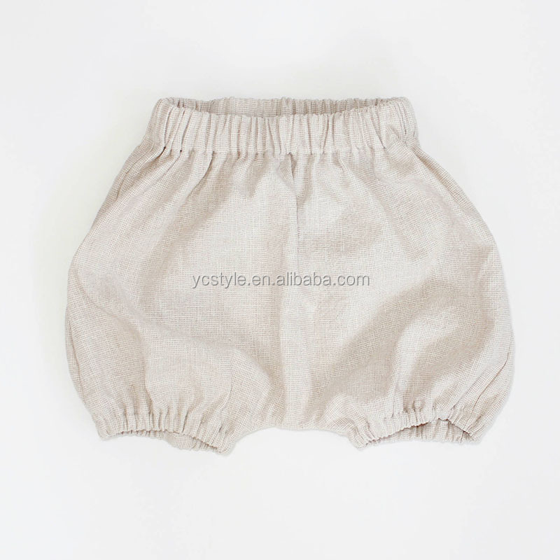  linen cotton baby bloomers for boy and girl,Good quality baby briefs shorts for summer