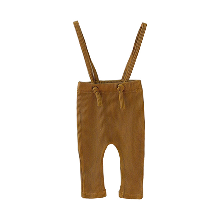 Spring High Waist Leggings for Toddlers Baby Overalls, Ribbed Fabric Pants, Stylish Infant Clothing 