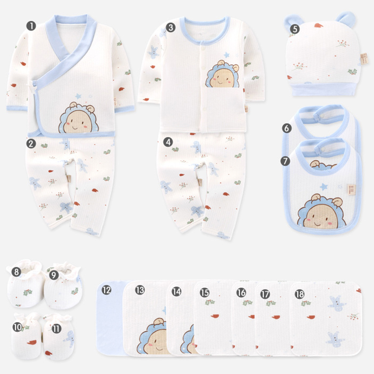 MICHLEY  Baby Clothes Newborn Gift Box Set Pure Cotton Thickening Suit Toddler Clothing Baby Clothes Set Girl