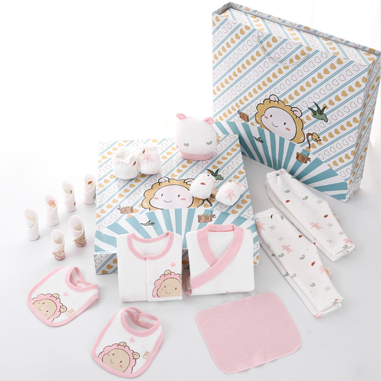 MICHLEY  Baby Clothes Newborn Gift Box Set Pure Cotton Thickening Suit Toddler Clothing Baby Clothes Set Girl