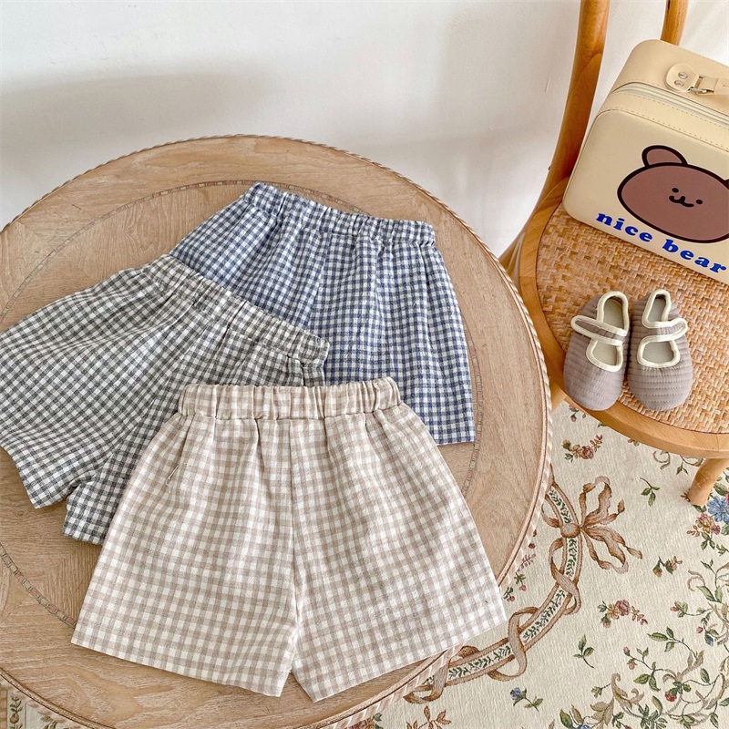 Summer Plaid Boxer Shorts for Babies Unisex Toddler Boys & Girls Clothing ﻿
