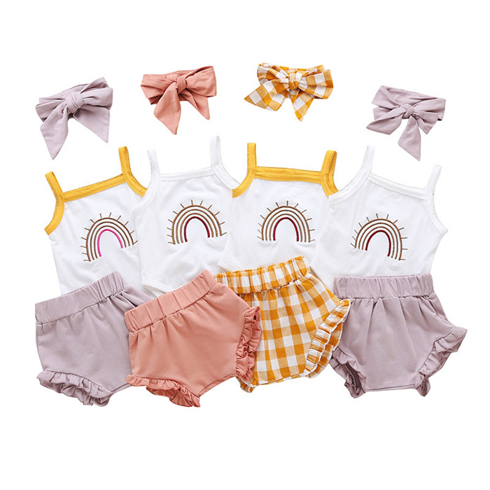 Summer  Toddler Clothes Cute Boy Gentleman White Shirt Suspenders Shorts Pants Outfit Suit Baby Clothing Set